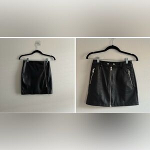 TWO SKIRTS , Poster Grl skirt,black zipper skirt and Popular 21,Black mini skirt